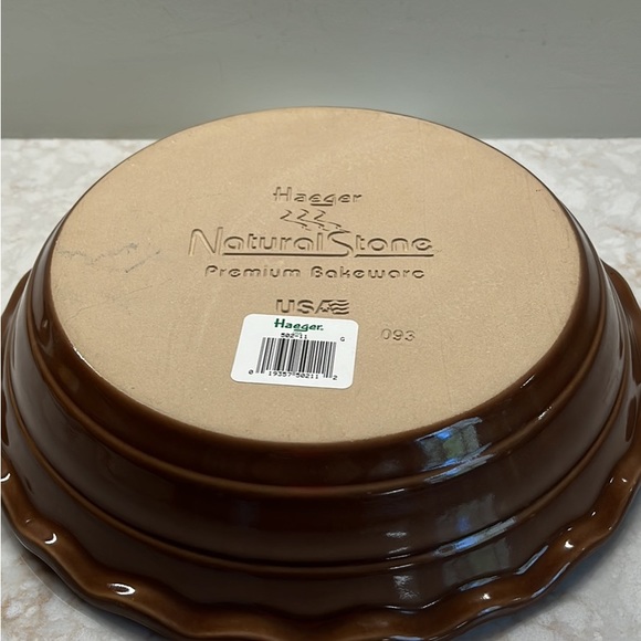 NWT Haeger Natural Stone Pie Plate - Picture 5 of 6
